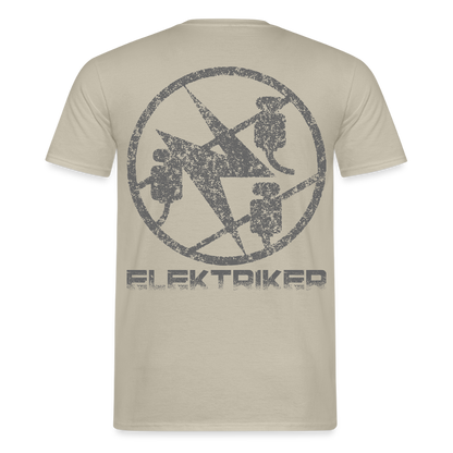 Unisex T-Shirt "Elektriker" Sandbeige Männer T-Shirt