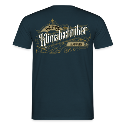 Unisex T-Shirt "Klimatechniker" Nostalgie Handwerk Navy Männer T-Shirt