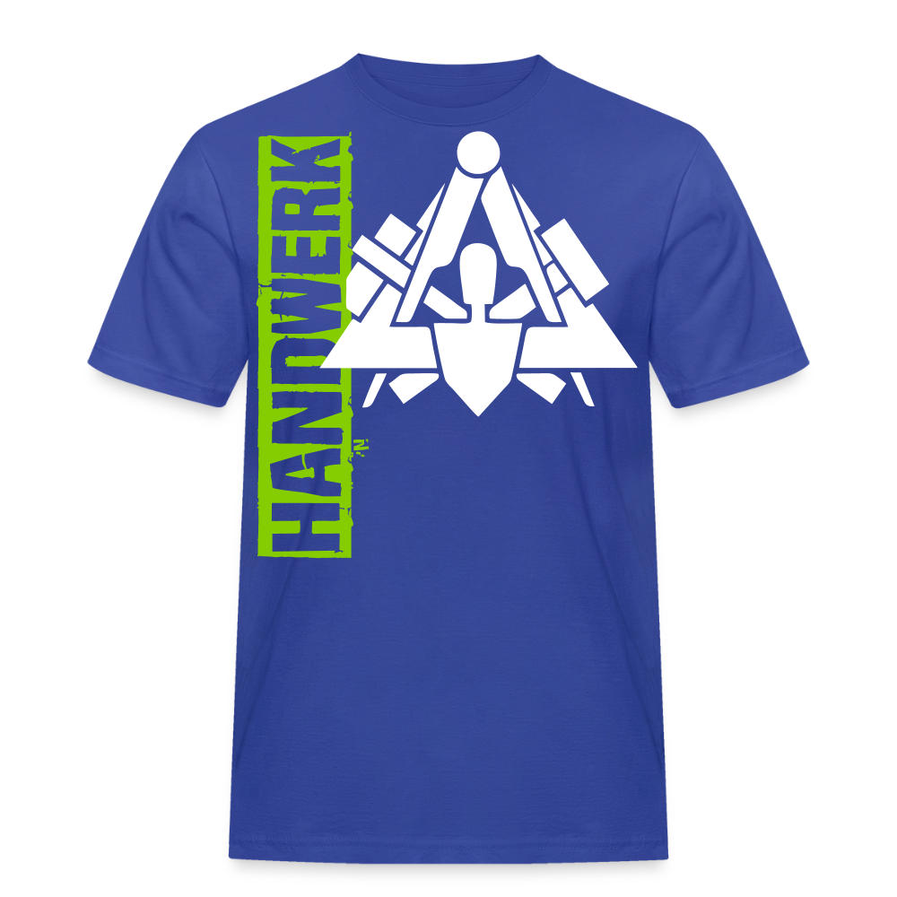 Unisex Workwear T-Shirt "Maurer" Royalblau Männer Workwear T-Shirt