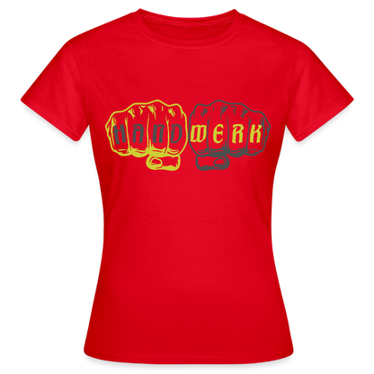 Frauen T-Shirt "Handwerk" Rot Frauen T-Shirt