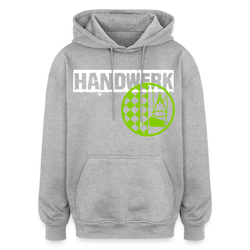 Oversized Unisex Hoodie "Bodenleger" Grau meliert Oversized Unisex Hoodie