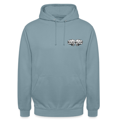 Unisex Hoodie "Heizungsbauer" (beidseitig bedruckt) - Nebelblau