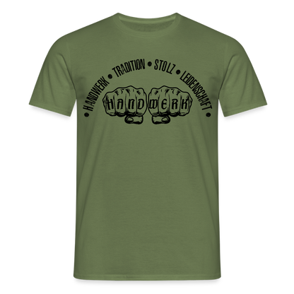 Unisex T-Shirt "Tradition/Stolz/Leidenschaft" Militärgrün Männer T-Shirt
