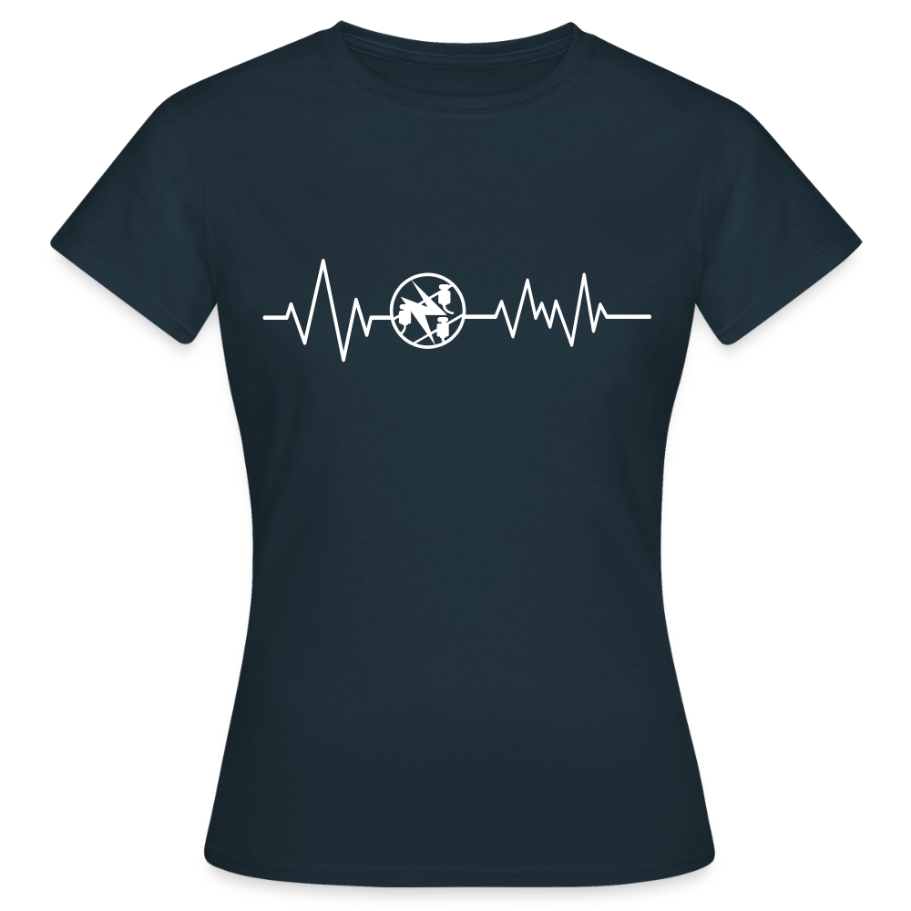 Frauen T-Shirt "Elektriker" Navy Frauen T-Shirt