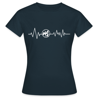 Frauen T-Shirt "Elektriker" Navy Frauen T-Shirt