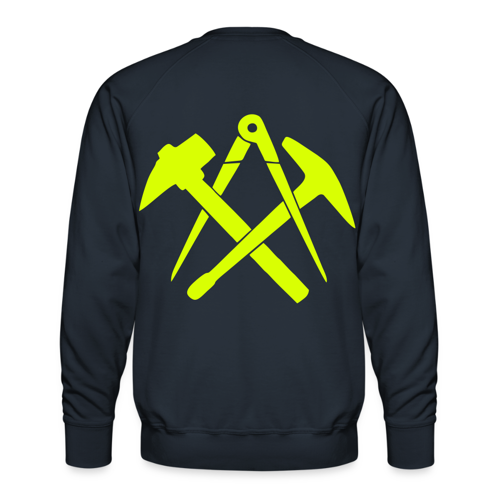 Unisex Premium Pullover "Dachdecker" neongelb Männer Premium Pullover