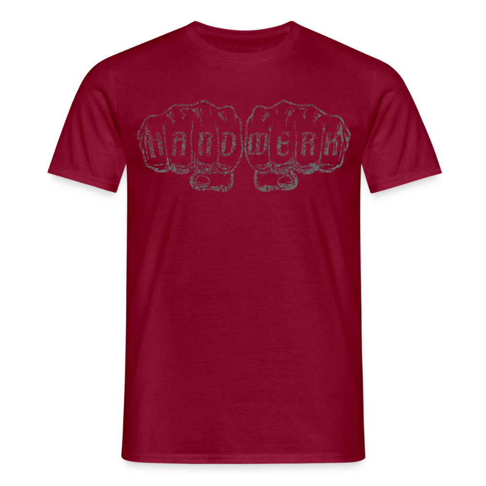 Unisex T-Shirt "Handwerk" Ziegelrot Männer T-Shirt