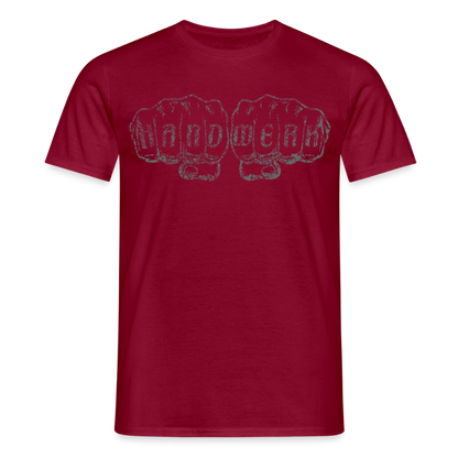 Unisex T-Shirt "Handwerk" Ziegelrot Männer T-Shirt