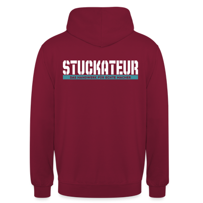 Unisex Hoodie HW-300 | MACHER "Stuckateur" Bordeaux Unisex Hoodie {{ color }}