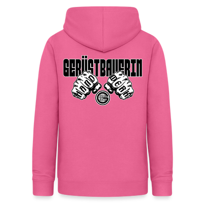 Frauen Hoodie "Gerüstbauerin" (beidseitig beruckt) - Pink