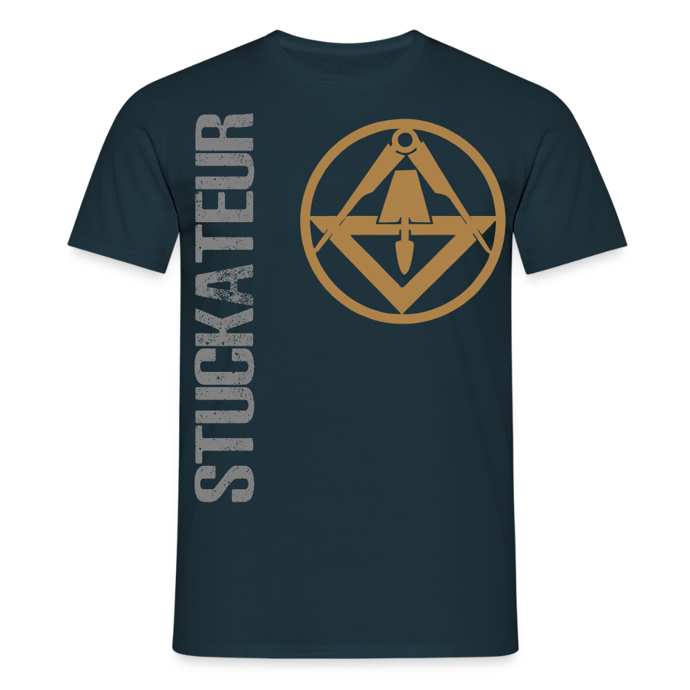 Unisex T-Shirt "Stuckateur" Navy Männer T-Shirt