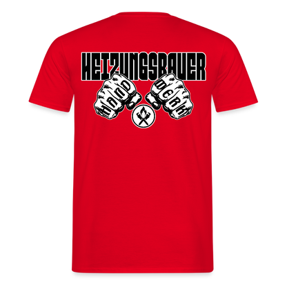 Unisex T-Shirt "Heizungsbauer" Rot Männer T-Shirt