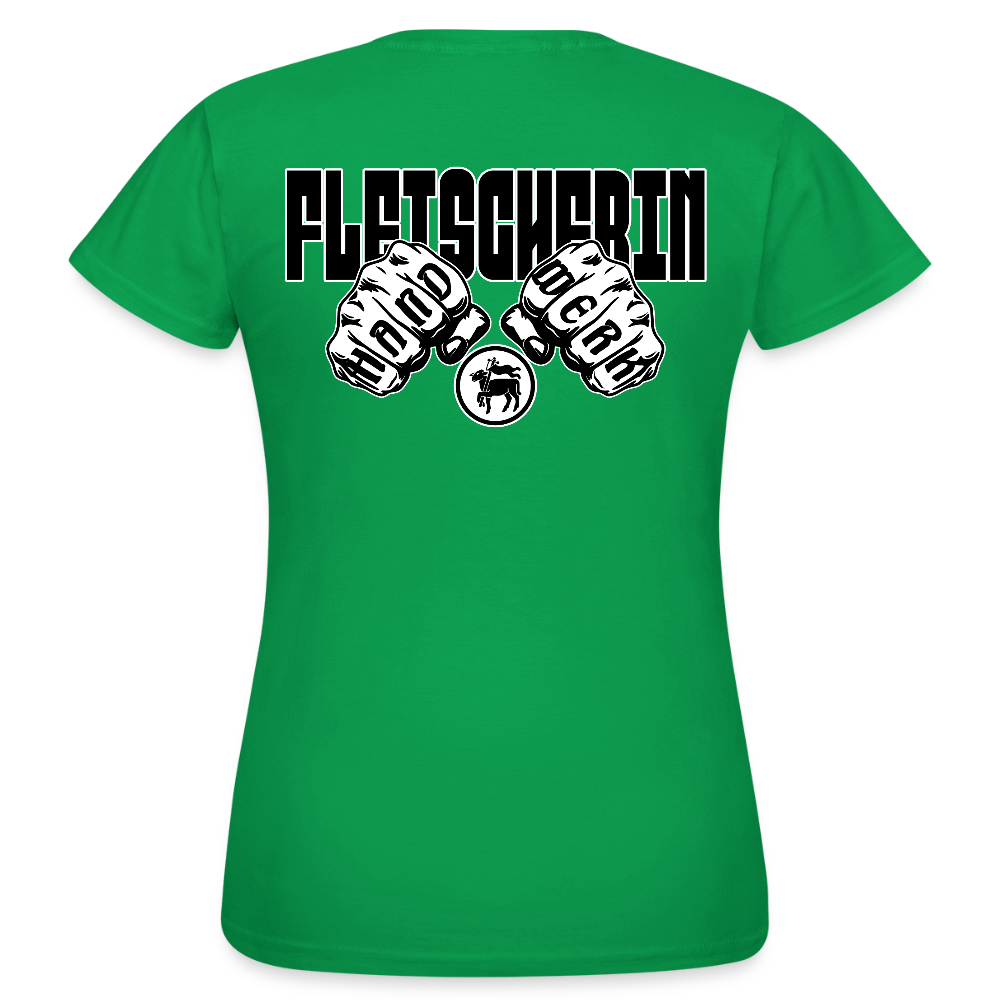 Frauen T-Shirt "Fleischerin" (beidseitig bedruckt) Kelly Green Frauen T-Shirt