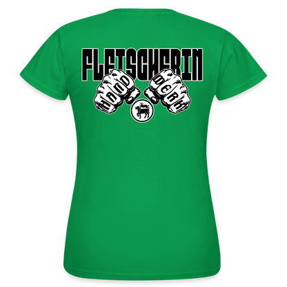 Frauen T-Shirt "Fleischerin" (beidseitig bedruckt) Kelly Green Frauen T-Shirt