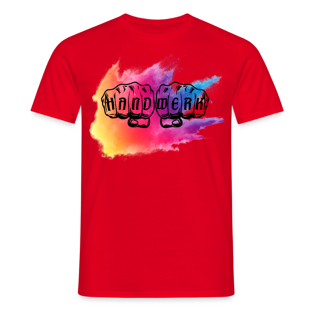 Unisex T-Shirt "Holy-Handwerk" Rot Männer T-Shirt