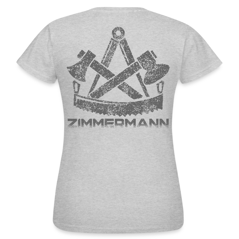 Frauen T-Shirt "Zimmermann" Grau meliert Frauen T-Shirt