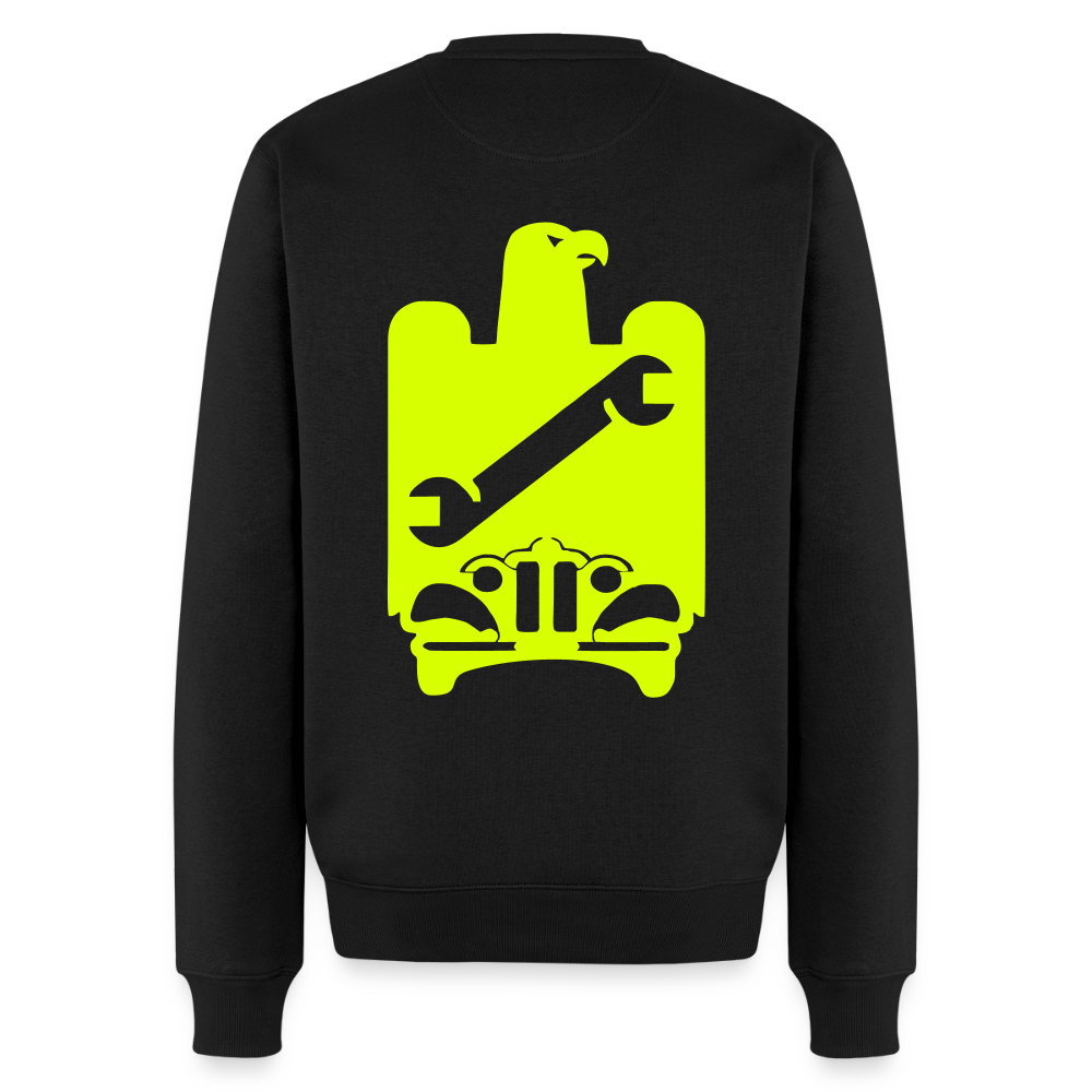Unisex Premium Pullover "KFZ-Mechaniker" neongelb Schwarz Männer Premium Pullover