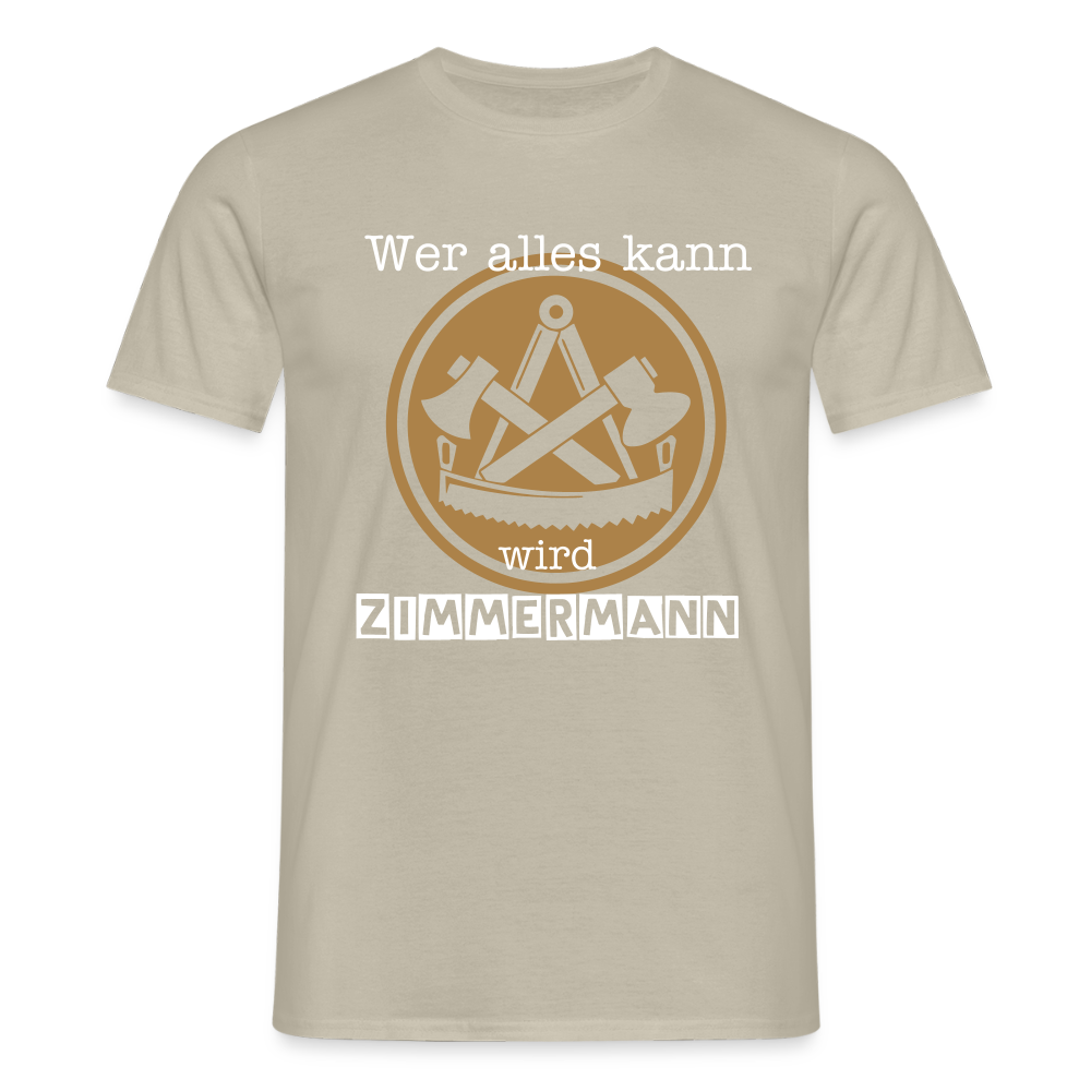 Unisex T-Shirt "Zimmermann" Sandbeige Männer T-Shirt