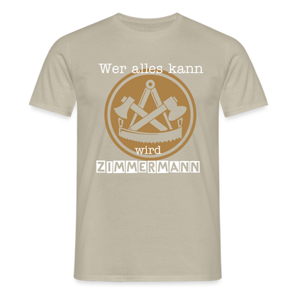 Unisex T-Shirt "Zimmermann" Sandbeige Männer T-Shirt