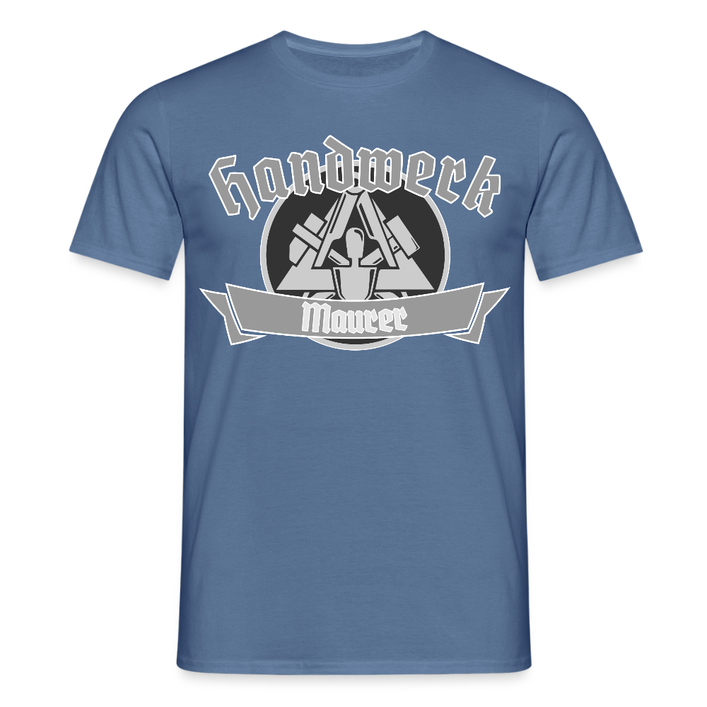 Unisex T-Shirt "Maurer" Taubenblau Männer T-Shirt