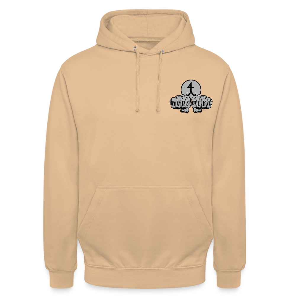 Unisex Hoodie "Steinmetz" beidseitig bedruckt Pfirsich Unisex Hoodie