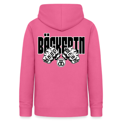 Frauen Hoodie "Bäckerin" (beidseitig beruckt) - Pink