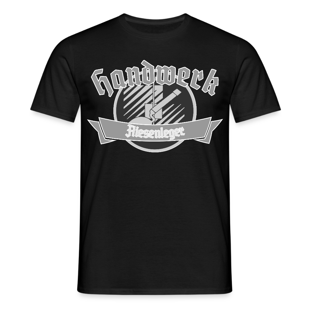Unisex T-Shirt "Fliesenleger" Schwarz Männer T-Shirt