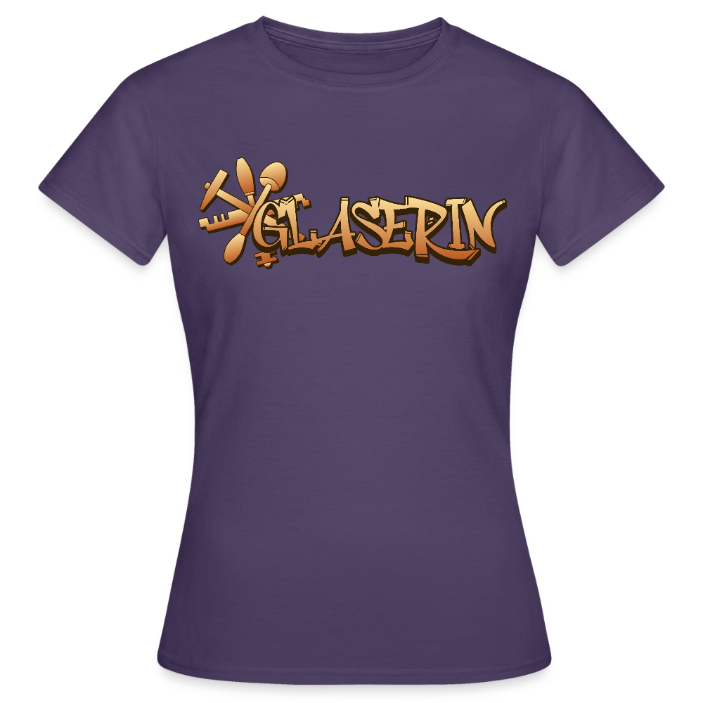 Frauen T-Shirt "Glaserin" Dunkellila Frauen T-Shirt