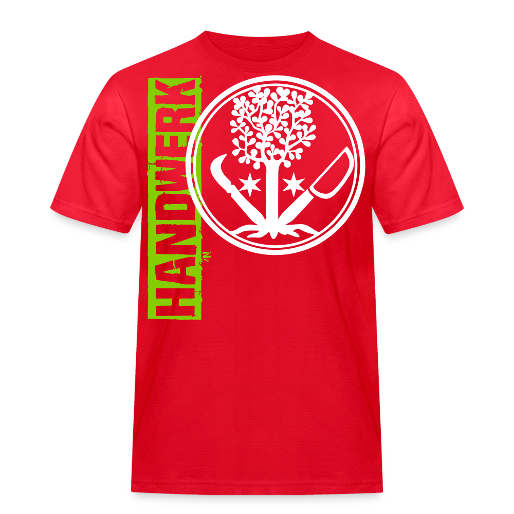 Unisex Workwear T-Shirt "GaLaBauer" Rot Männer Workwear T-Shirt