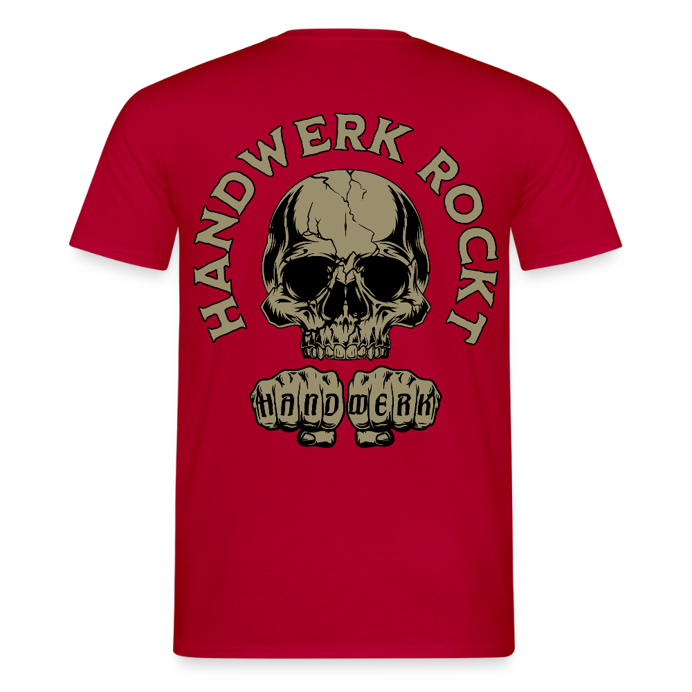 Unisex Spreadconnect Männer T-Shirt "Handwerk-Rockt" beidseitig bedruckt, mit handwerklichem Design, bequem und modisch.