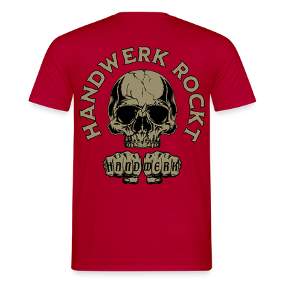 Unisex Spreadconnect Männer T-Shirt "Handwerk-Rockt" beidseitig bedruckt, mit handwerklichem Design, bequem und modisch.