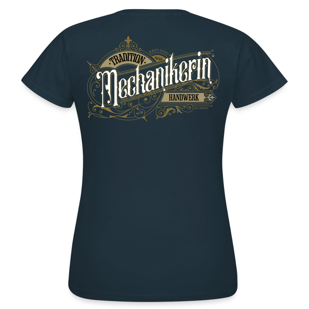 Frauen T-Shirt "Mechaikerin"-Nostalgie Navy Frauen T-Shirt {{ color }}