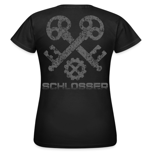Frauen T-Shirt "Schlosser" Schwarz Frauen T-Shirt