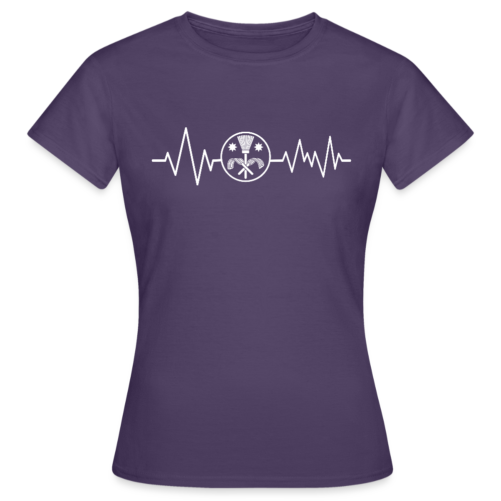 Frauen T-Shirt "Schornsteinfeger" Dunkellila Frauen T-Shirt