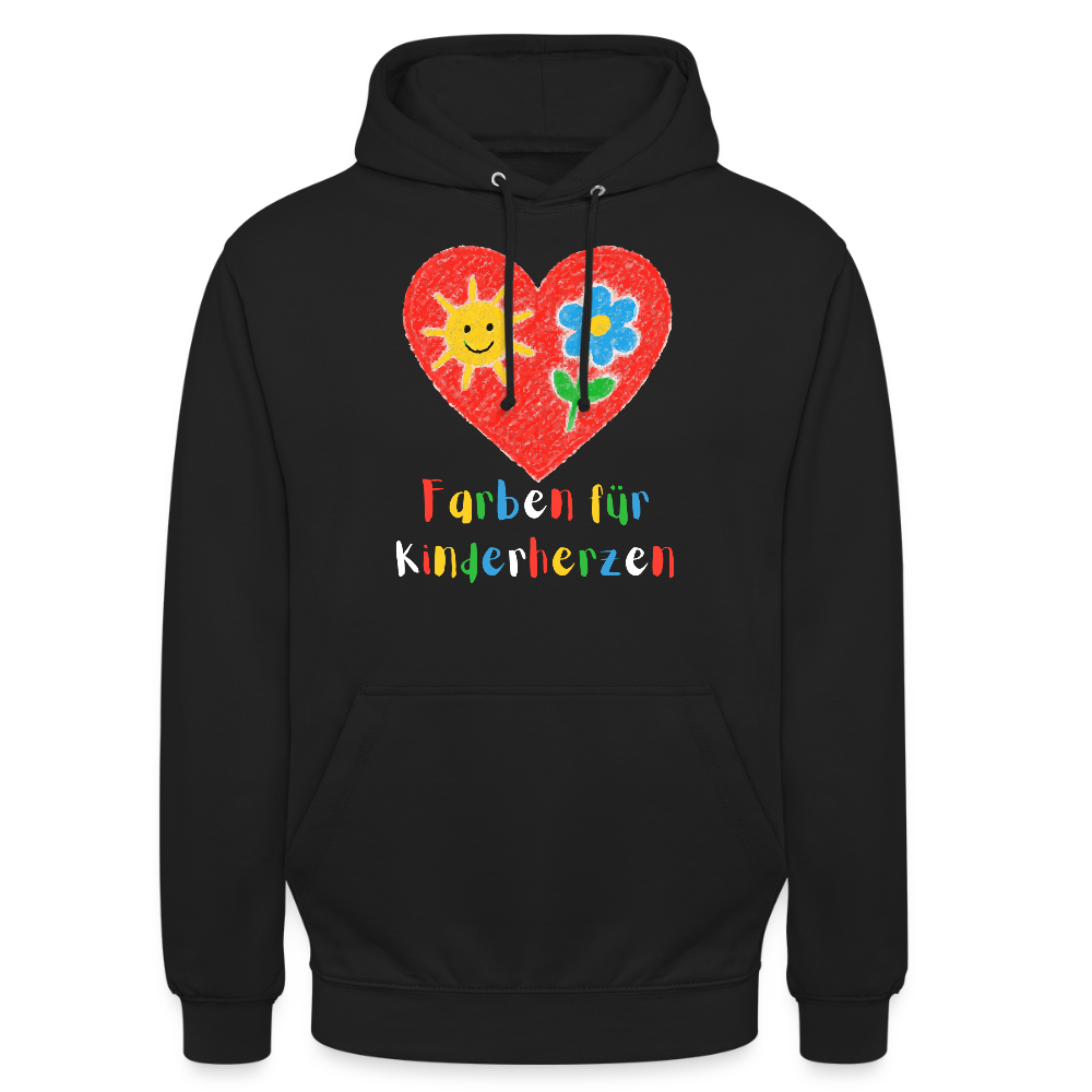 Unisex Hoodie "Kinderherzen" Schwarz Unisex Hoodie
