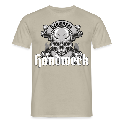 Unisex T-Shirt "Skull-Schlosser" Sandbeige Männer T-Shirt