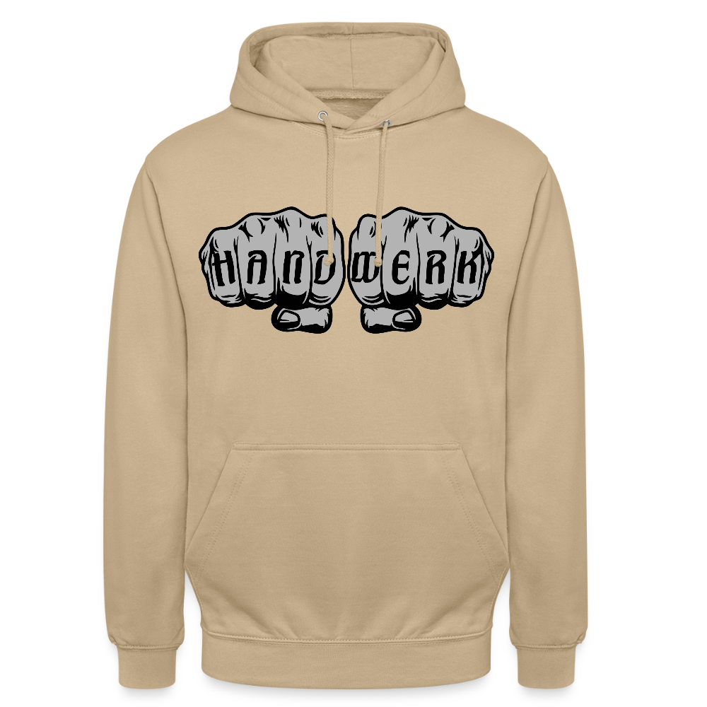 Unisex Hoodie "Handwerk" Beige Unisex Hoodie