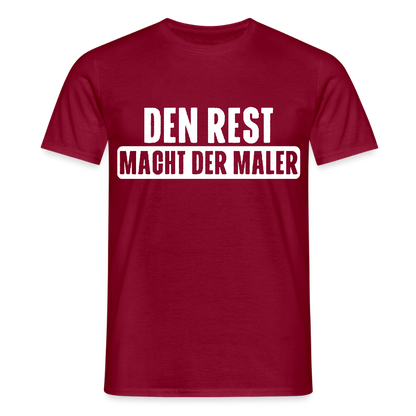 Unisex T-Shirt "Den Rest macht der Maler" Ziegelrot Männer T-Shirt