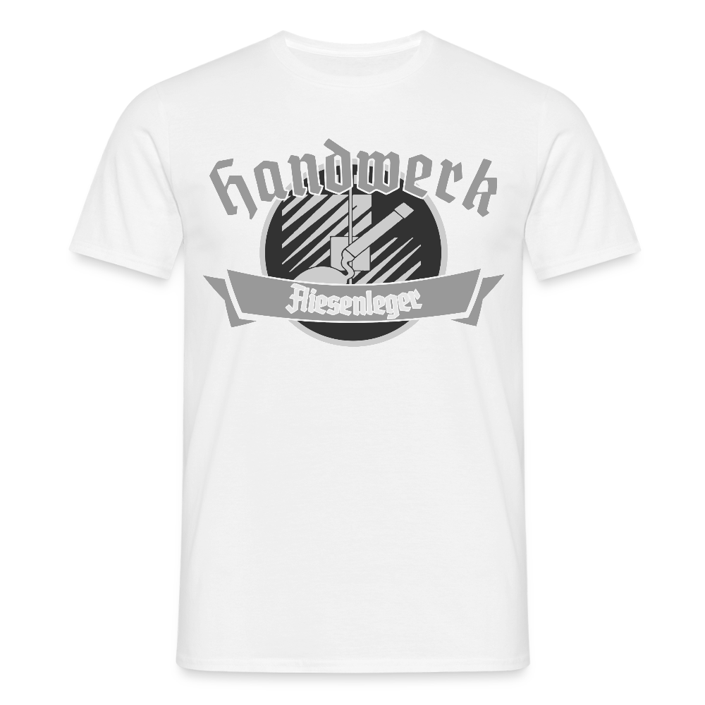 Unisex T-Shirt "Fliesenleger" Weiß Männer T-Shirt