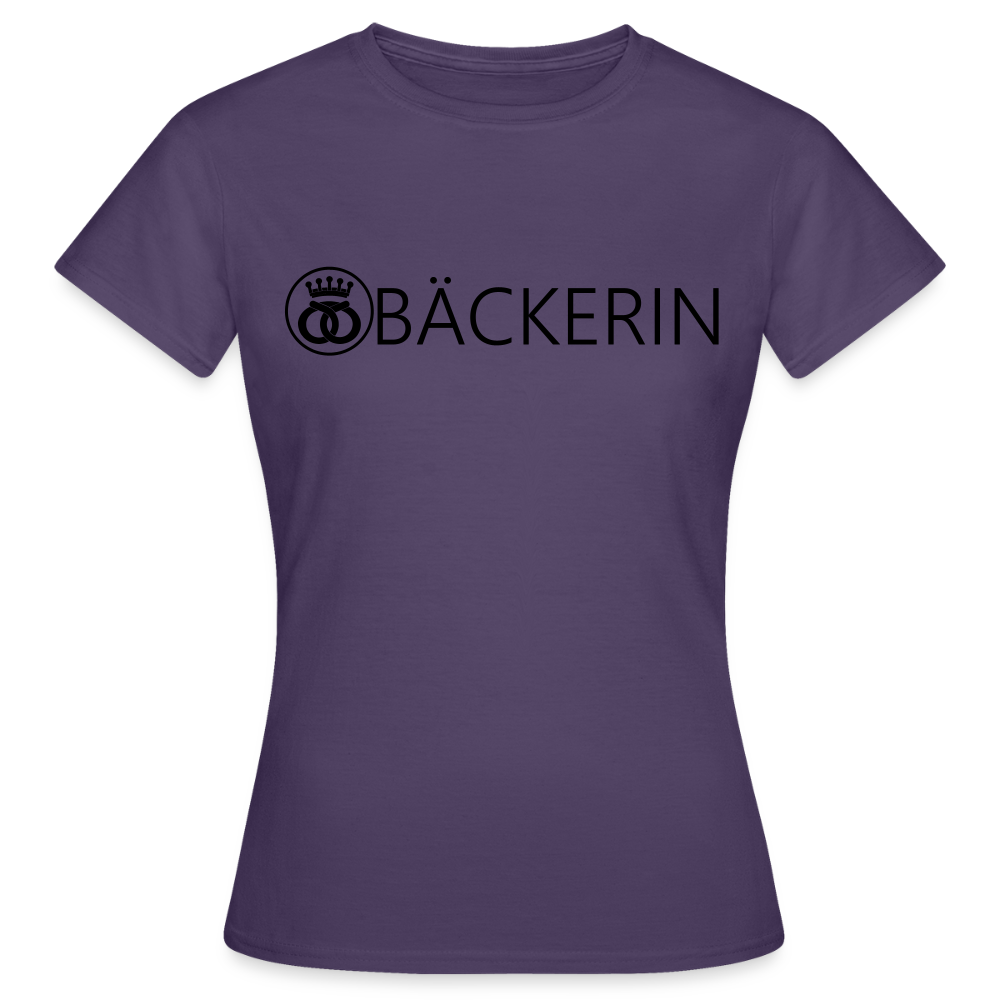 Frauen T-Shirt "Bäckerin" Dunkellila Frauen T-Shirt