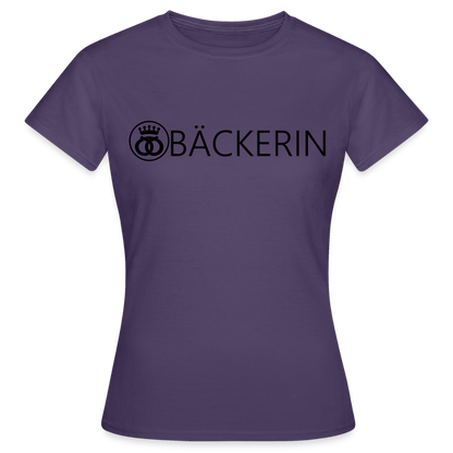 Frauen T-Shirt "Bäckerin" Dunkellila Frauen T-Shirt