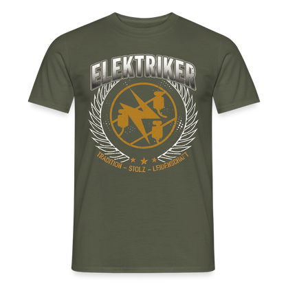 Unisex Elektriker T-Shirt von Spreadconnect, traditionelles Männer T-Shirt mit Elektriker-Design, bequem und stylisch für den Alltag.