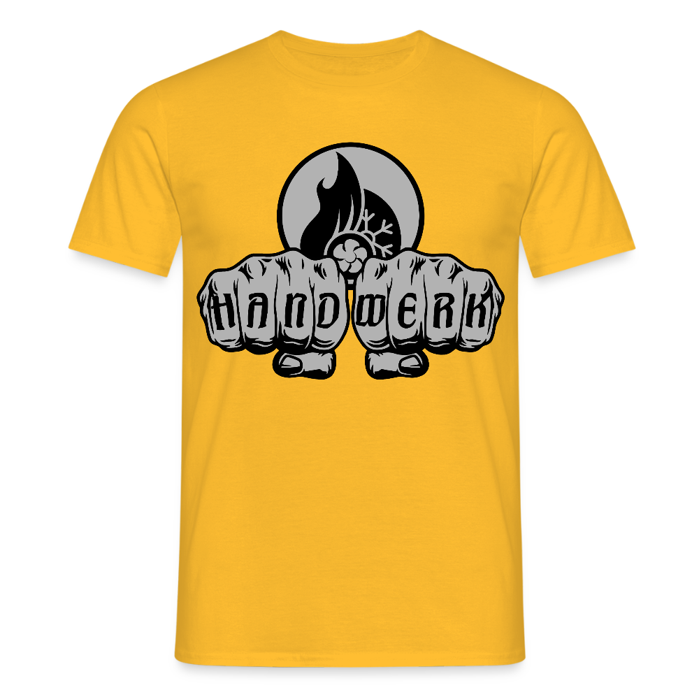 Unisex T-Shirt "Klimatechniker" Gelb Männer T-Shirt