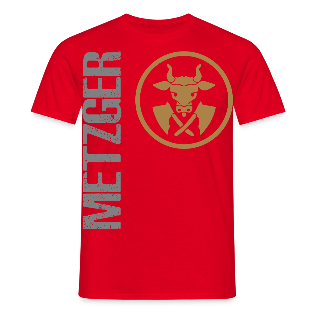 Unisex T-Shirt "Metzger" Rot Männer T-Shirt