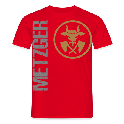 Unisex T-Shirt "Metzger" Rot Männer T-Shirt