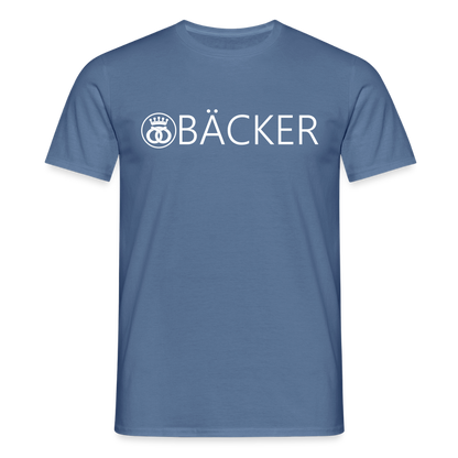 Unisex T-Shirt "Bäcker" Taubenblau Männer T-Shirt