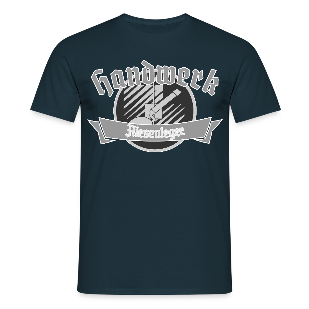 Unisex T-Shirt "Fliesenleger" Navy Männer T-Shirt