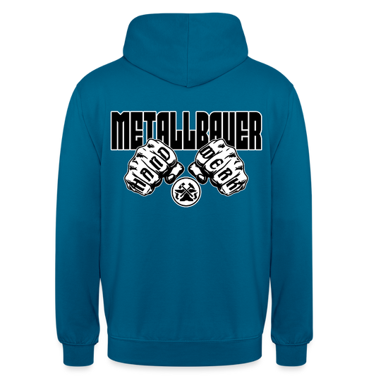 Unisex Hoodie "Metallbauer" (beidseitig bedruckt) - Tiefseeblau 