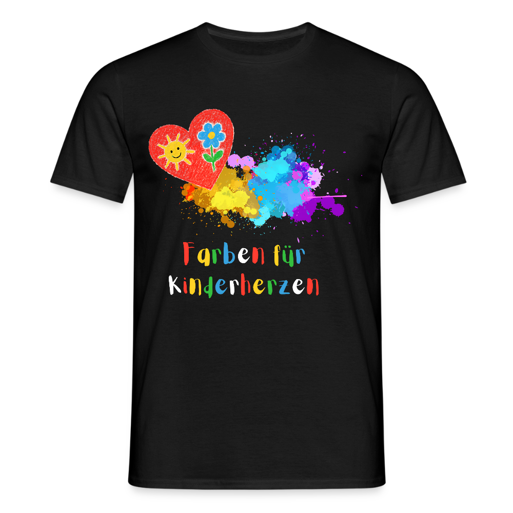 Unisex T-Shirt "Farben für Kinderherzen" Schwarz Männer T-Shirt