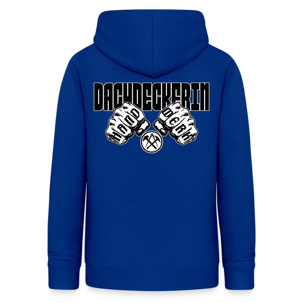 Frauen Hoodie "Dachdeckerin" (beidseitig beruckt) Royalblau Frauen Hoodie